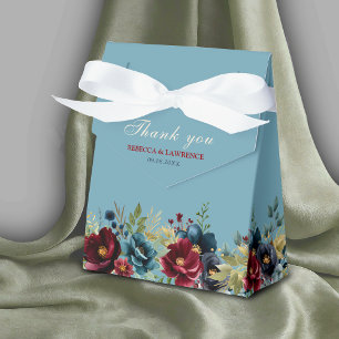 Stilsich marineblaue staubblaue burgunderrote flor geschenkschachtel