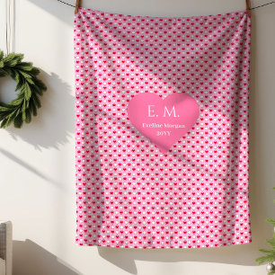 Stilsich rosa Herzen Personalisiertes Bestes Valen Sherpadecke