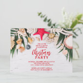Stilsich tropische Weihnachtsfeier Einladung (Stehend Vorderseite)
