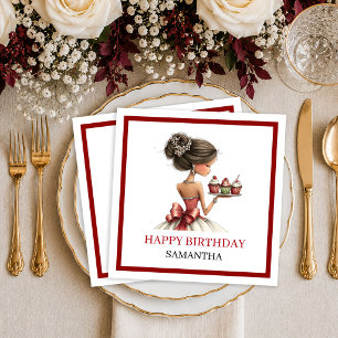 Stilsich Verspielte Frau Marsala Script Servietten