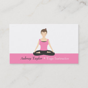 Stilsich weibliche Wellness-Yoga-Instruktorin Visitenkarte