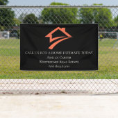 Stilsicher Einzigartiger Schwarzer Immobilienmakle Banner (Insitu)