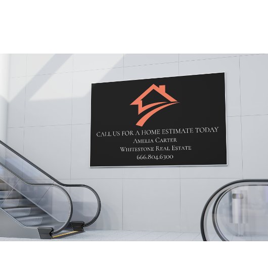 Stilsicher Einzigartiger Schwarzer Immobilienmakle Banner