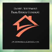 Stilsicher Einzigartiger Schwarzer Immobilienmakle Fensteraufkleber (Blatt 3)