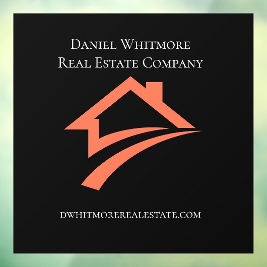 Stilsicher Einzigartiger Schwarzer Immobilienmakle Fensteraufkleber (Blatt 3)