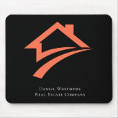 Stilsicher Einzigartiger Schwarzer Immobilienmakle Mousepad (Vorne)
