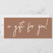 Stilsicher minimalist Elfenbein-Braun-Geschenkguts (Rückseite)