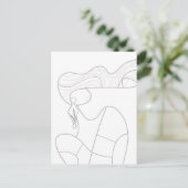 Stilsichere Frau DIY-Mode-Färbung Moderne Kunst Postkarte (Stehend Vorderseite)