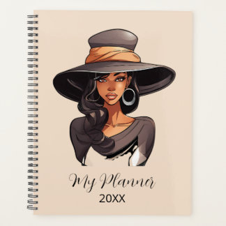Stilsichere Frau Modeillustration Personalisiert Planer