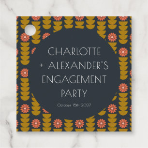 Stilsichere geometrische Blumen zur individuellen  Geschenkanhänger