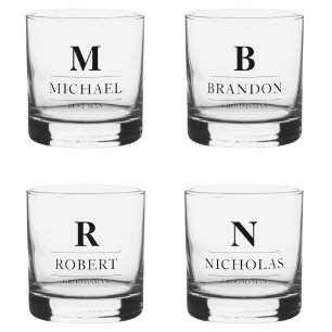 Stilsichere moderne Geschenke für Trauzeugen mit M Whiskyglas