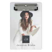 Stilsichere moderne Unternehmerinnen-Monogramm 2 F Mini Klemmbrett (Vorderseite)