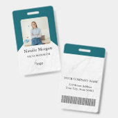 stilsicherer Benutzerdefinierter Mitarbeiter-Fotoa Ausweis (Vorder- & Rückseite)