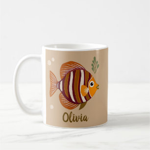 Stilsicherer brauner tropischer Fisch  Kaffeetasse