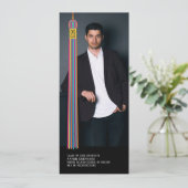 Stilsicherer Foto-Abschlussankündigung | Bunt (Stehend Vorderseite)