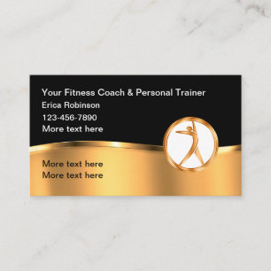 Stilsicherer persönlicher Fitnesscoach Visitenkarte
