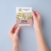 Stilsicherer Staubrosa Marketing-Rabattcode Flyer (Gruppe)