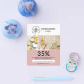 Stilsicherer Staubrosa Marketing-Rabattcode Flyer (Einzeln)