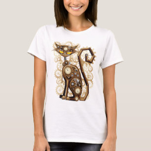 Stilsicherer surrealer Steampunk-Katze T-Shirt