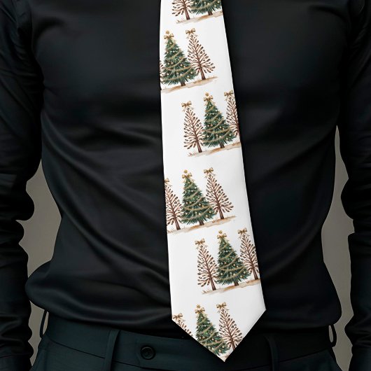 Stilsicherer Wasserfarb-Weihnachtsbaum-Geschenk fü Krawatte