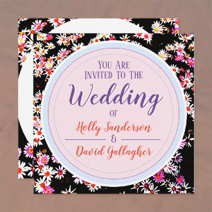 Stilsicheres florales Design Hochzeitstag Einladung