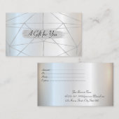 Stilsilber, geometrisch, Streifen Rabattkarte (Vorne/Hinten)