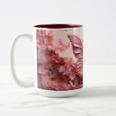 Stilsippe: 3D-Schmetterlingskaffee-Tasse Zweifarbige Tasse (Links)