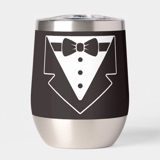 Stilsippe - Tuxedo Stemless Wine Tumbler (Vorderseite)