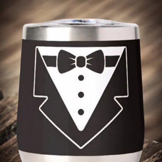 Stilsippe - Tuxedo Stemless Wine Tumbler