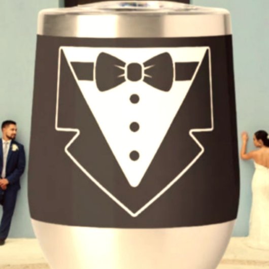 Stilsippe - Tuxedo Stemless Wine Tumbler