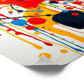 Stilsvolle ästhetische abstrakte Kunst Wasserfarbe Poster (Ecke)