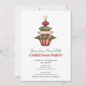 Stilsvolle Designer-Weihnachtsbaum-Dinnerfeier Einladung (Vorderseite)