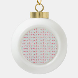 Stilsvolle Einzigartige Rote Liebes Hochzeit Keramik Kugel-Ornament