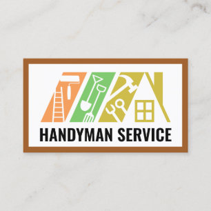 Stilsvolle Handwerkerwerkzeuge Gebäude-Dachterrass Visitenkarte