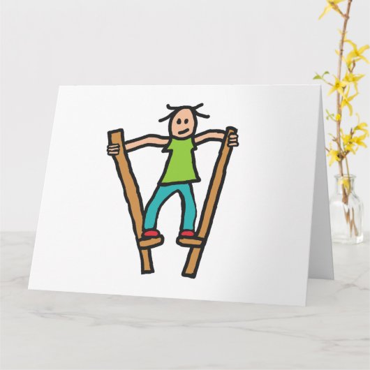 Stilt Walking Karte (Gelbe Blume)