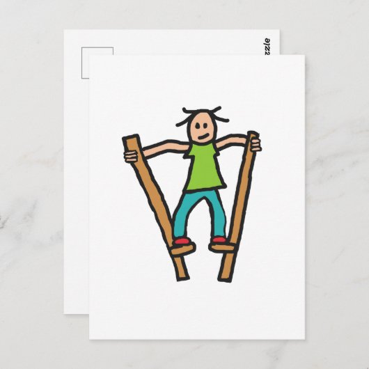 Stilt Walking Postkarte (Vorne/Hinten)