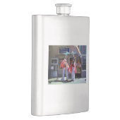 Stiltänzer aus Edelstahl Flachmann (Rechts)