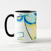 Stiltinte nein, Bild mit gelbem, zyanblauem Fleck Tasse (Links)