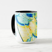 Stiltinte nein, Bild mit gelbem, zyanblauem Fleck Tasse (Vorderseite Links)