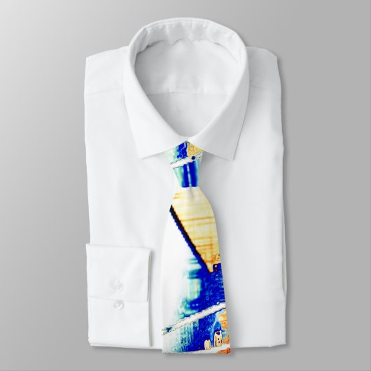 Stiltinte nein, Bild mit orangefarbenem, zyanblaue Krawatte (Gebunden)