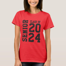 Stilvoll 2024 Logo für Senior Bold School Red T - 