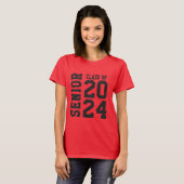 Stilvoll 2024 Logo für Senior Bold School Red T - T-Shirt (Vorne ganz)