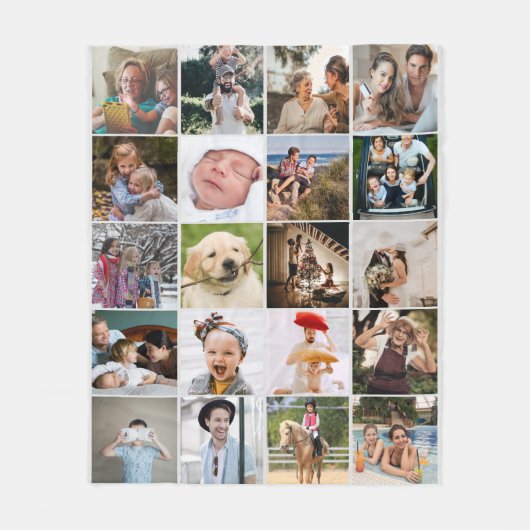 Stilvoll 20 Foto Collage Gemütlich Fleecedecke (Vorderseite)