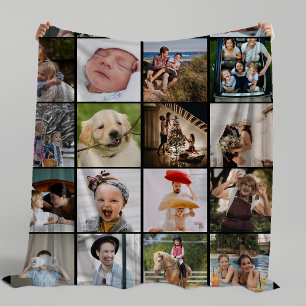 Stilvoll 20 Foto Collage Gemütliches Fleece Blanke