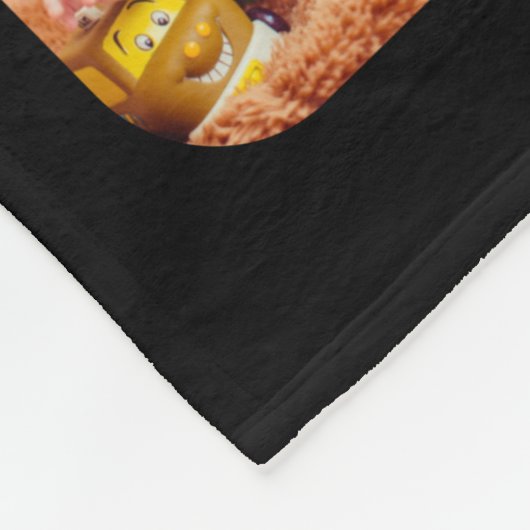 Stilvoll 24 Foto Collage Black Fleecedecke (Ecke)