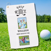 Stilvoll 2 Foto Bester Vater Par Golfhandtuch