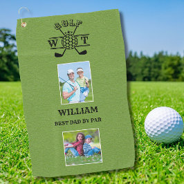 Stilvoll 2 Foto Bester Vater Par Golfhandtuch