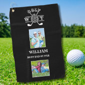 Stilvoll 2 Foto Bester Vater Par Golfhandtuch