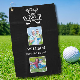 Stilvoll 2 Foto Bester Vater Par Golfhandtuch