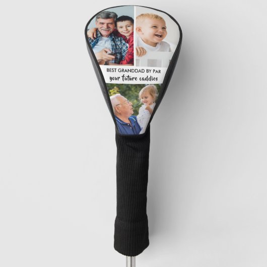 Stilvoll 3 Foto Best Grandad Par Golf Headcover (Vorderseite)
